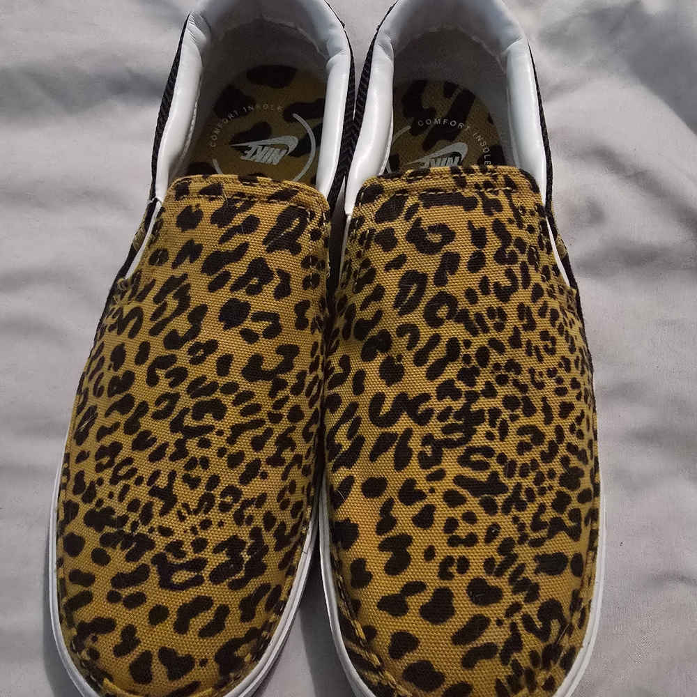 Nike Leopard Print Slip-On Sneakers